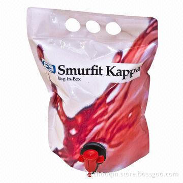 Plastic Packaging Pouch for Liquid, with Side Spout, High Barrier Ability, Food-grade Material